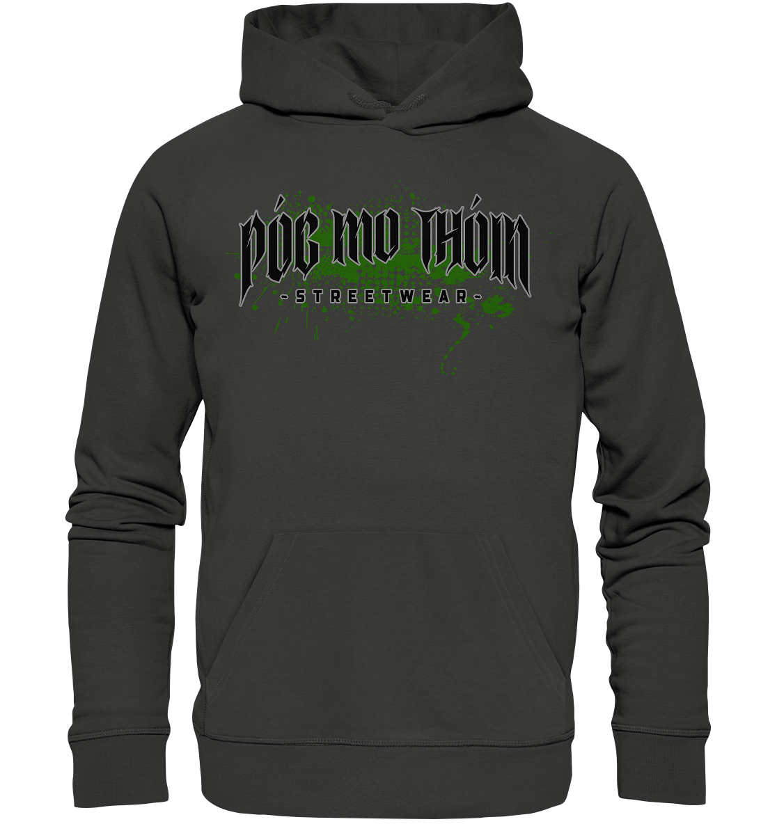 Póg Mo Thóin Streetwear "Splatter Logo" - Premium Unisex Hoodie