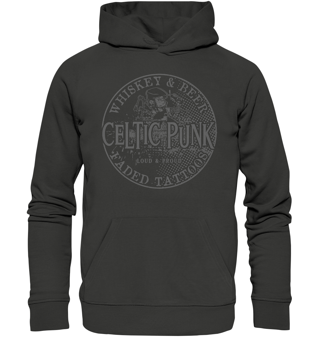 Celtic Punk "Whiskey, Beer & Faded Tattoos" - Premium Unisex Hoodie