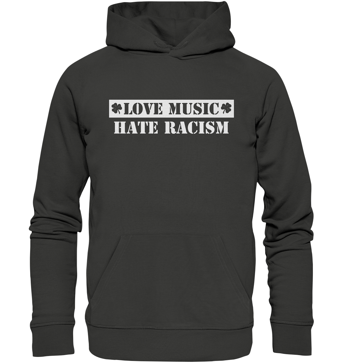 "Love Music - Hate Racism" - Premium Unisex Hoodie