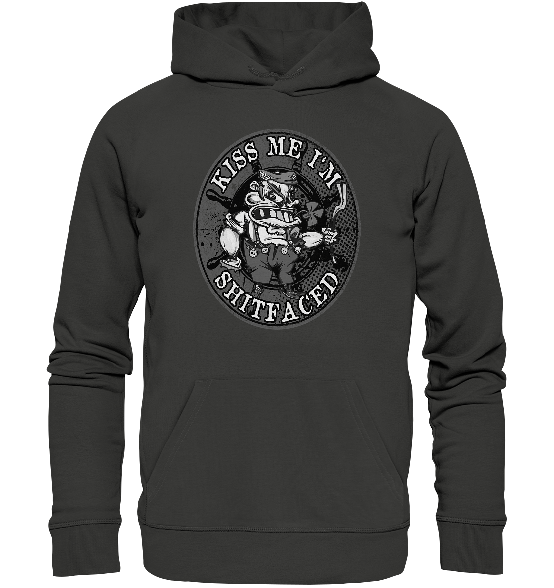 Kiss Me I'm Shitfaced - Premium Unisex Hoodie