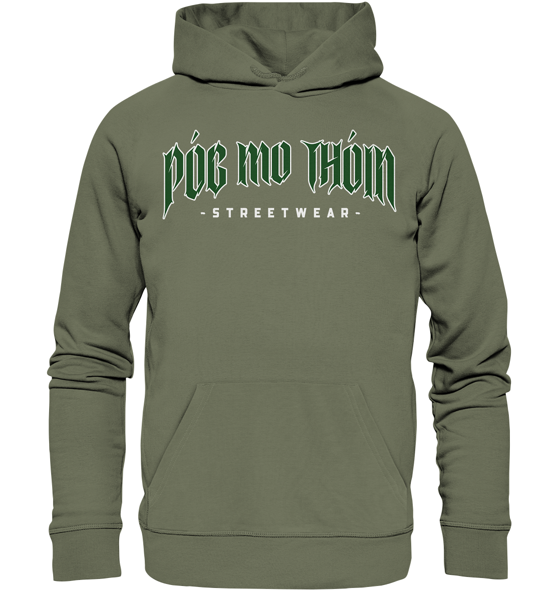 Póg Mo Thóin Streetwear "Green Logo" - Premium Unisex Hoodie