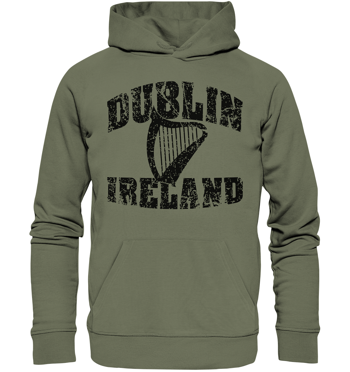 Dublin Ireland Harp - Premium Unisex Hoodie