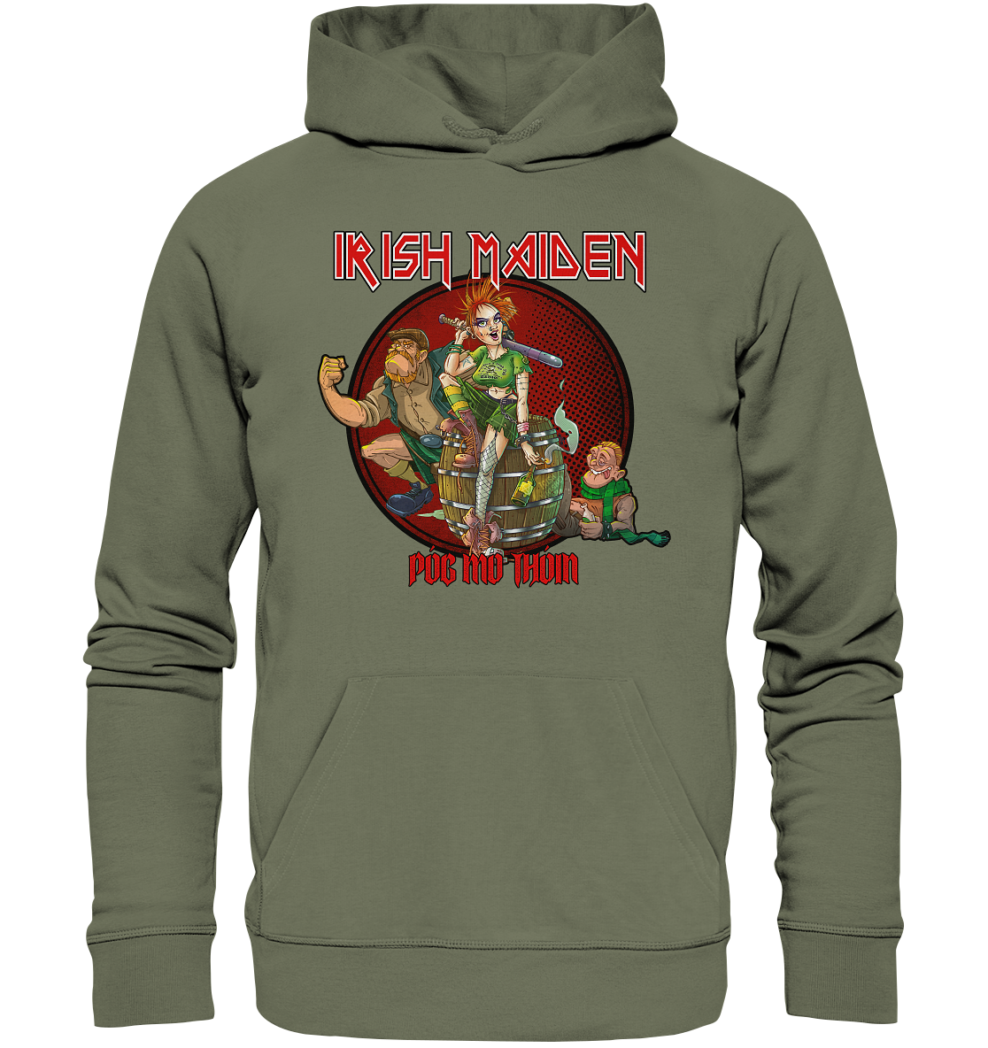 Póg Mo Thóin Streetwear "Irish Maiden" - Premium Unisex Hoodie