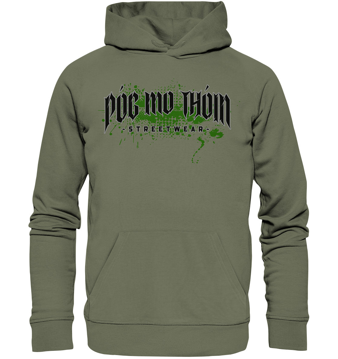 Póg Mo Thóin Streetwear "Splatter Logo" - Premium Unisex Hoodie