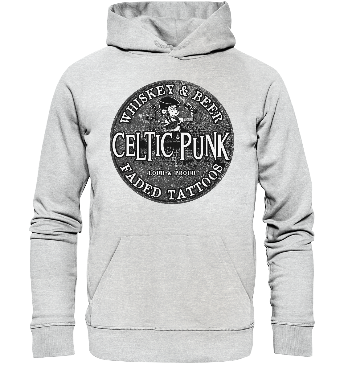 Celtic Punk "Whiskey, Beer & Faded Tattoos" - Premium Unisex Hoodie