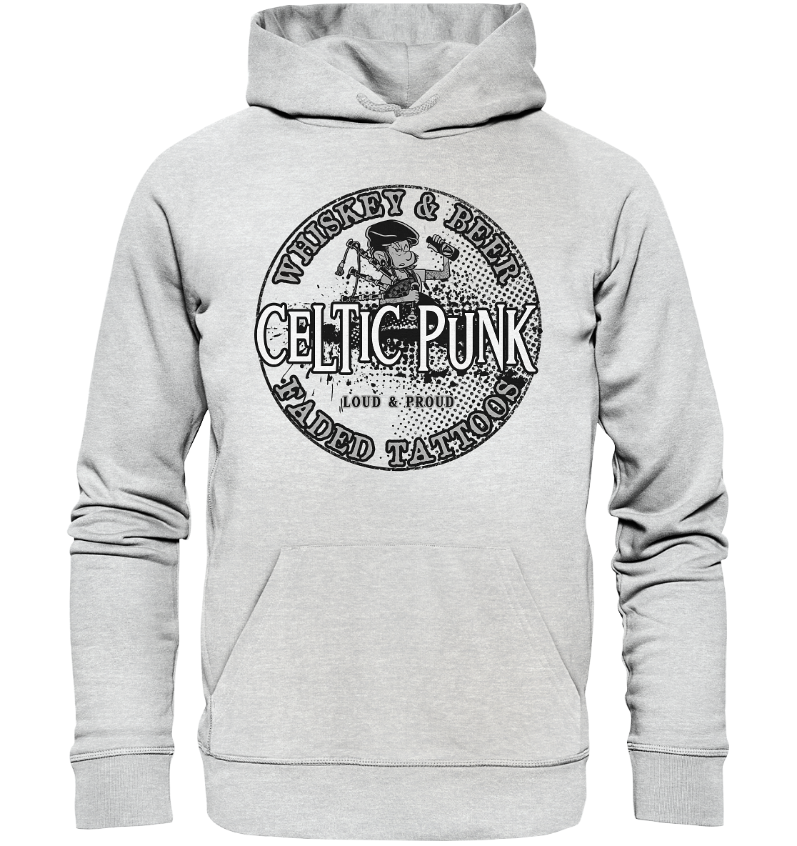 Celtic Punk "Whiskey, Beer & Faded Tattoos" - Premium Unisex Hoodie