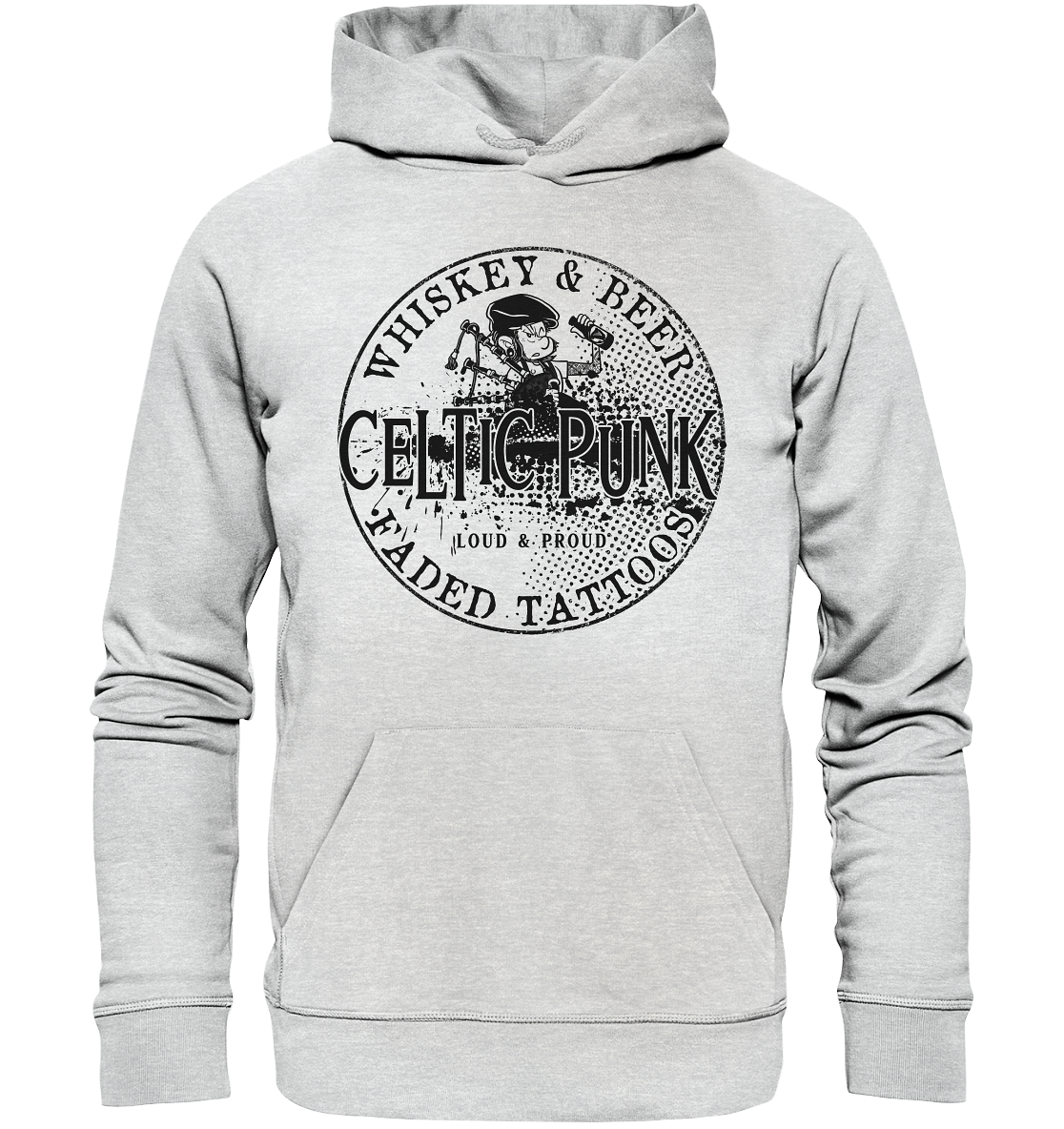 Celtic Punk "Whiskey, Beer & Faded Tattoos" - Premium Unisex Hoodie