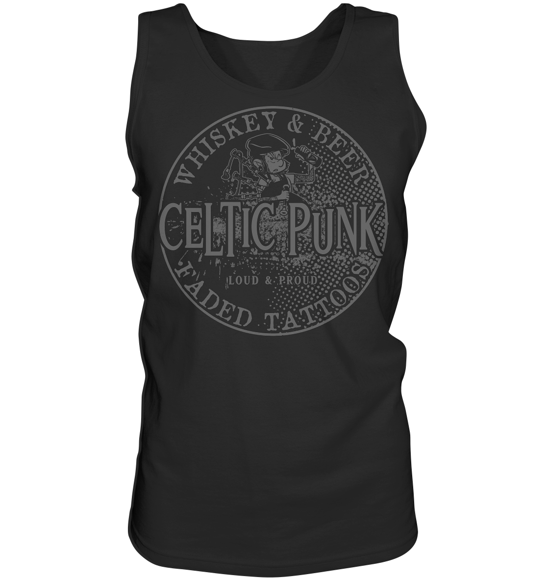 Celtic Punk "Whiskey, Beer & Faded Tattoos" - Tank-Top