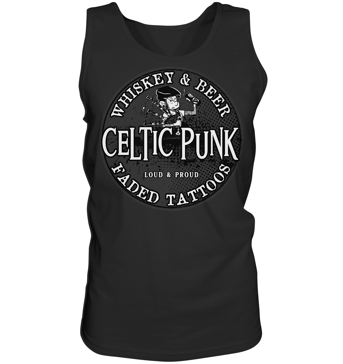 Celtic Punk "Whiskey, Beer & Faded Tattoos" - Tank-Top
