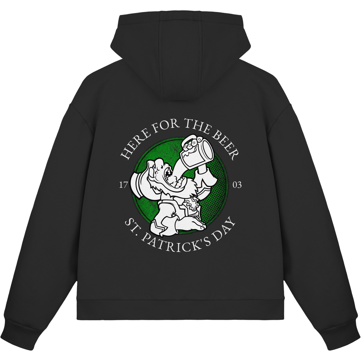 Here For The Beer "St. Patrick's Day"  - Fluffy Boxcut Zipper