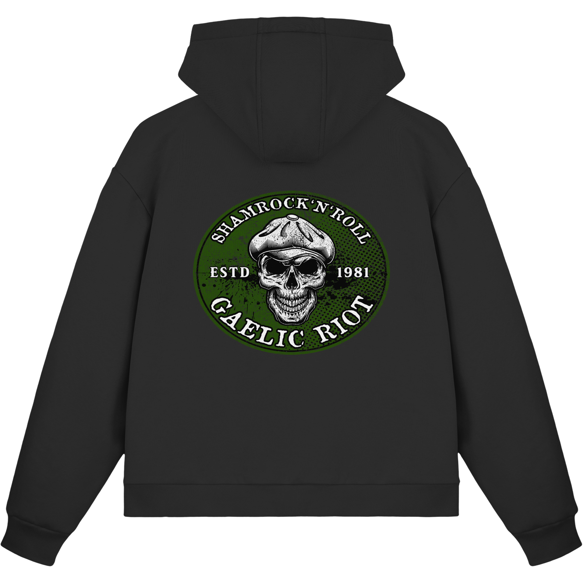 Shamrock And Roll "Skull / Gaelic Riot"  - Fluffy Boxcut Zipper