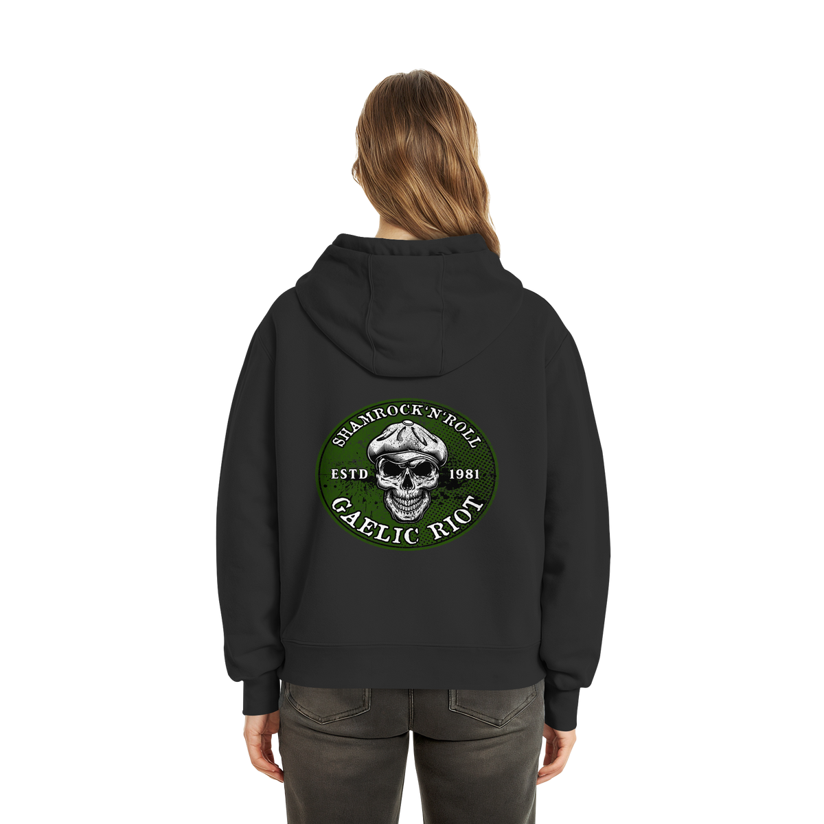 Shamrock And Roll "Skull / Gaelic Riot"  - Fluffy Boxcut Zipper