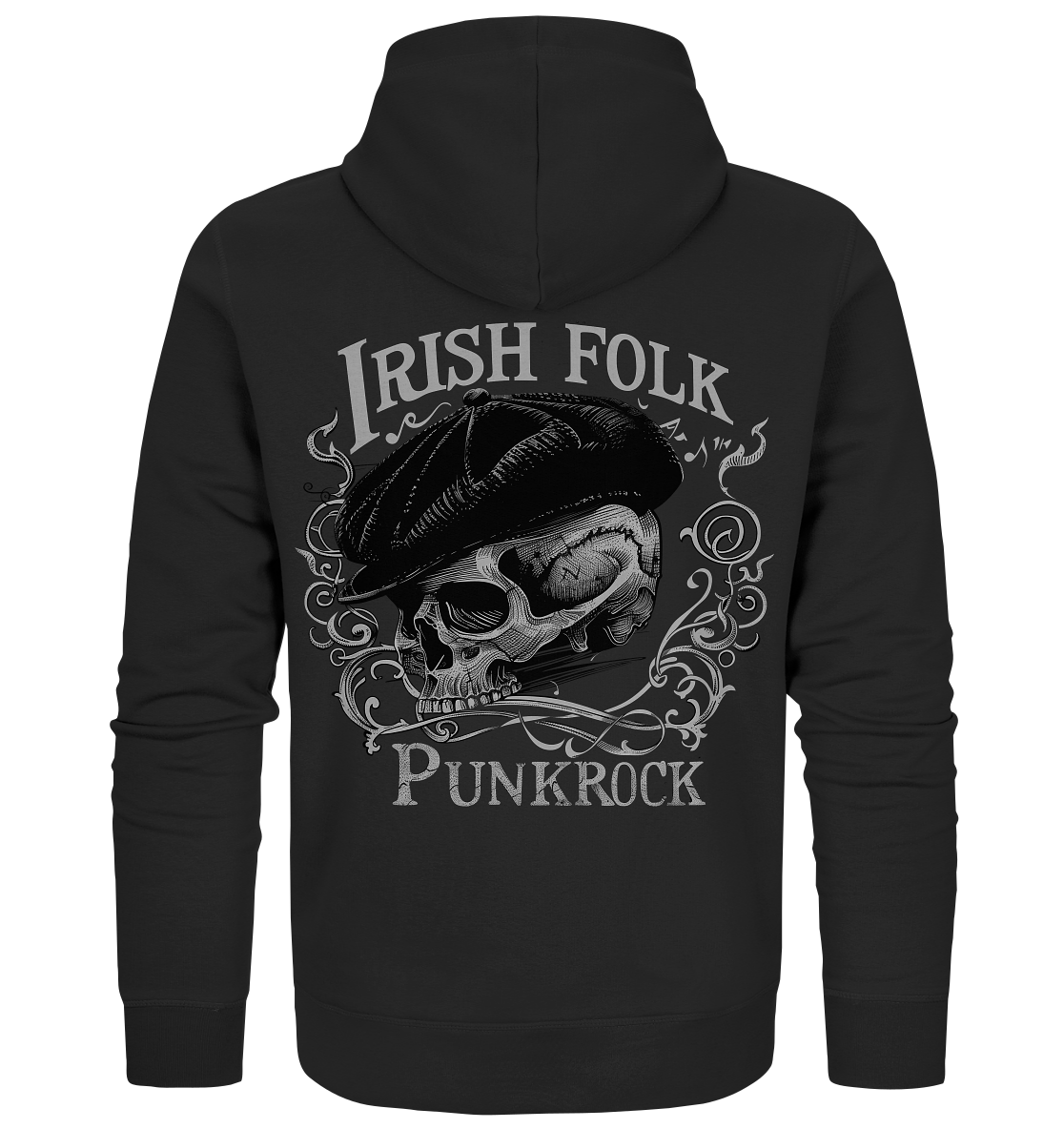 Irish Folk Punkrock "Flatcap-Skull II" - Organic Zipper