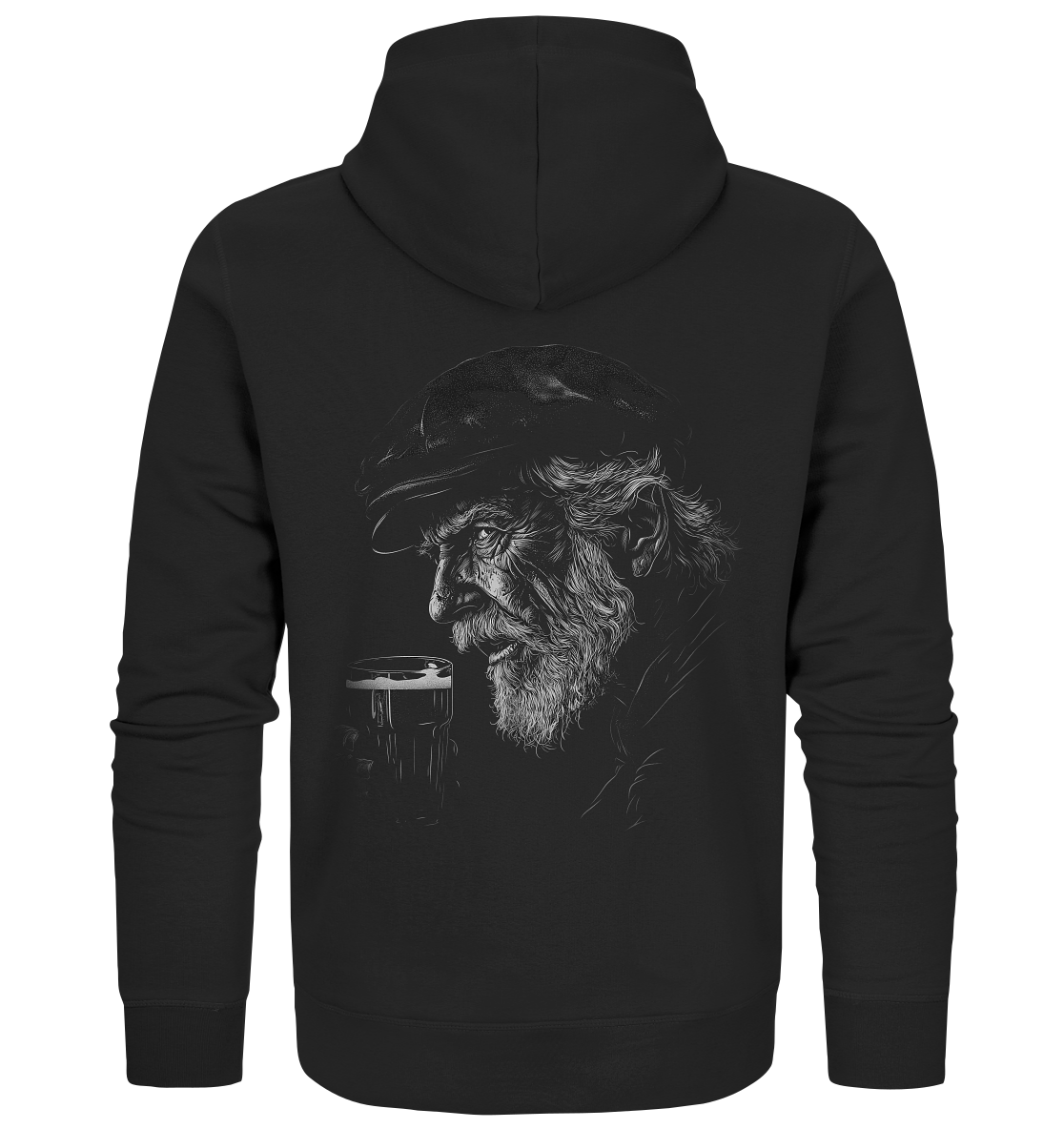 Old Irish Man "Pint I" - Organic Zipper