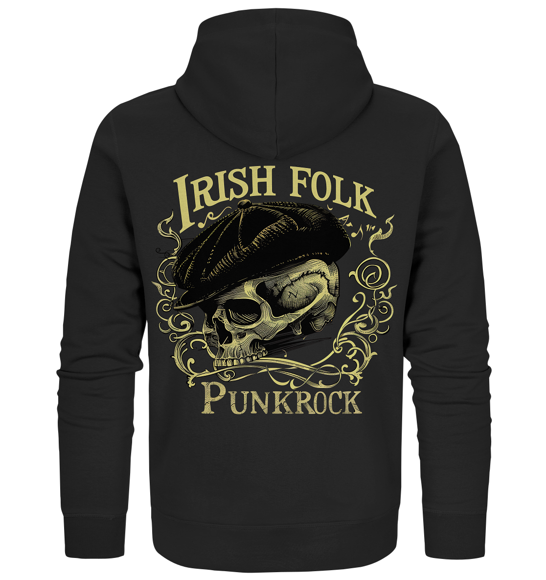 Irish Folk Punkrock "Flatcap-Skull I" - Organic Zipper