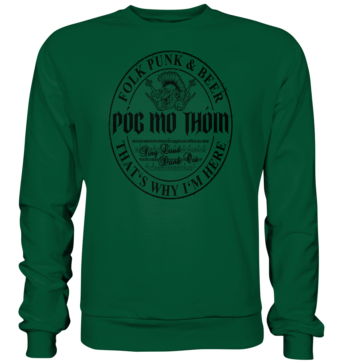 Póg Mo Thóin Streetwear "Folk Punk & Beer" - Basic Sweatshirt