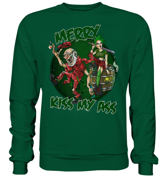 Merry Kiss My Ass (Christmas) - Basic Sweatshirt
