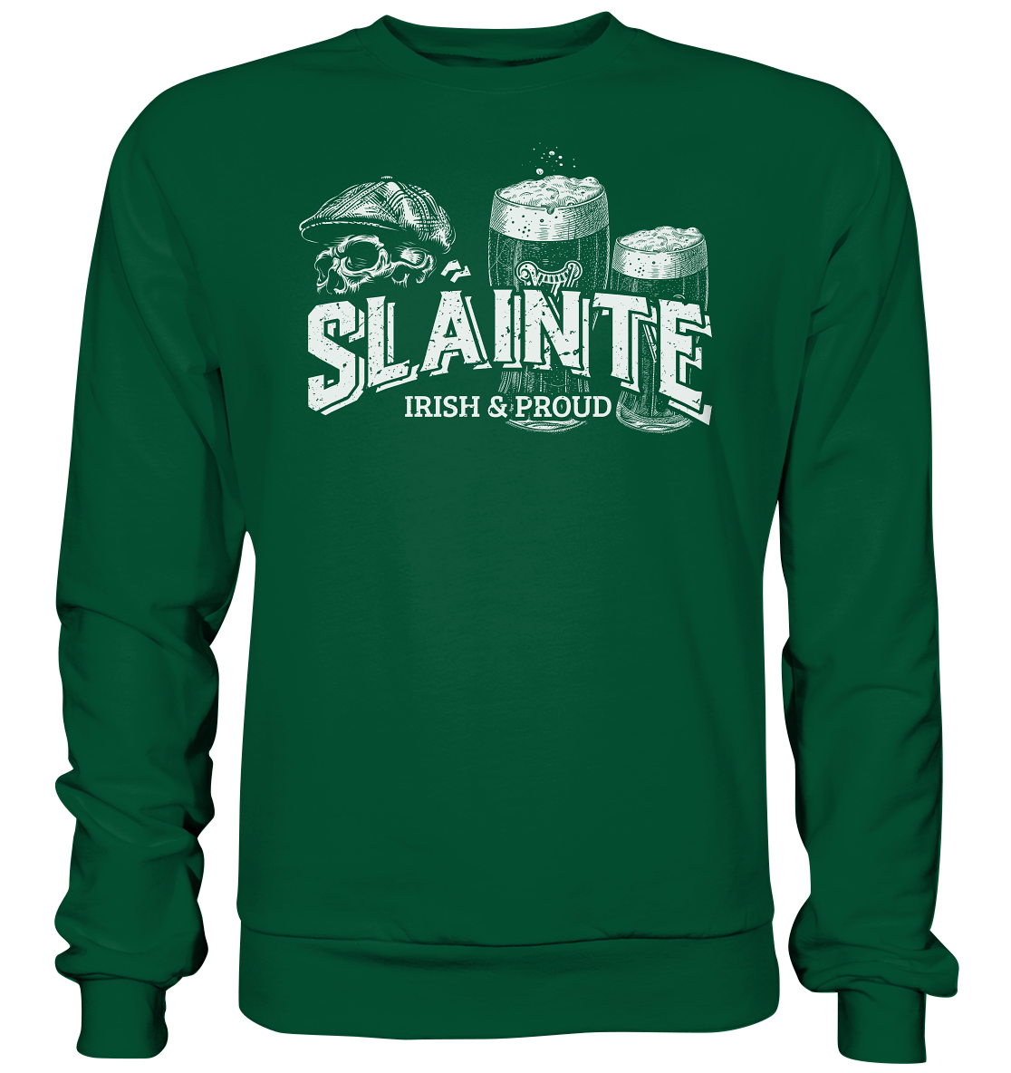Sláinte "Irish & Proud / Flatcap-Skull I" - Basic Sweatshirt