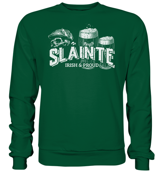 Sláinte "Irish & Proud / Flatcap-Skull I" - Basic Sweatshirt
