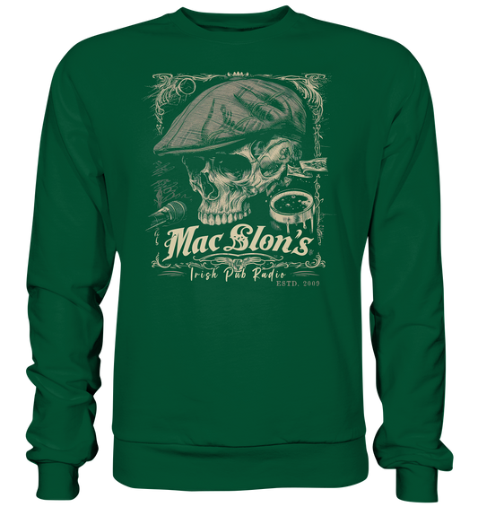 MacSlon's Irish Pub Radio "Estd. 2009 / Flatcap-Skull III" - Basic Sweatshirt