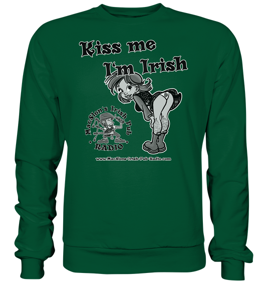 MacSlon's Irish Pub Radio "Kiss Me I'm Irish I"  - Basic Sweatshirt