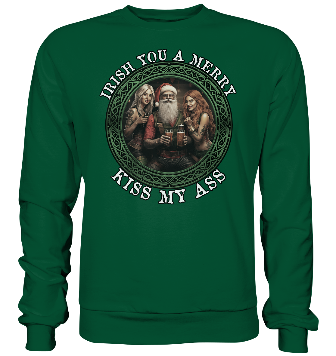 Irish You A Merry... "Santa, Girls & Beer II" - Basic Sweatshirt