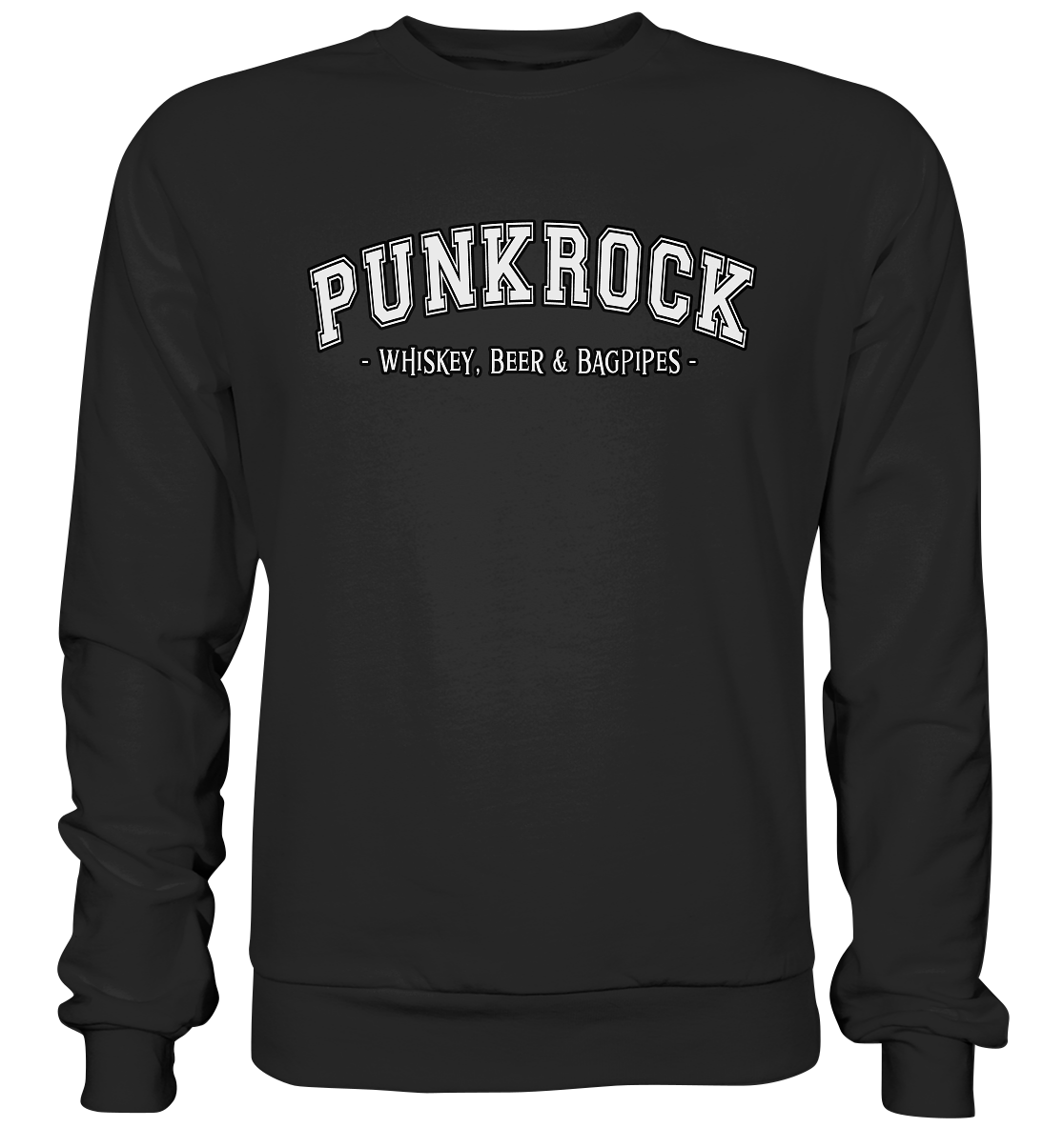 Punkrock "Whiskey, Beer & Bagpipes" - Basic Sweatshirt
