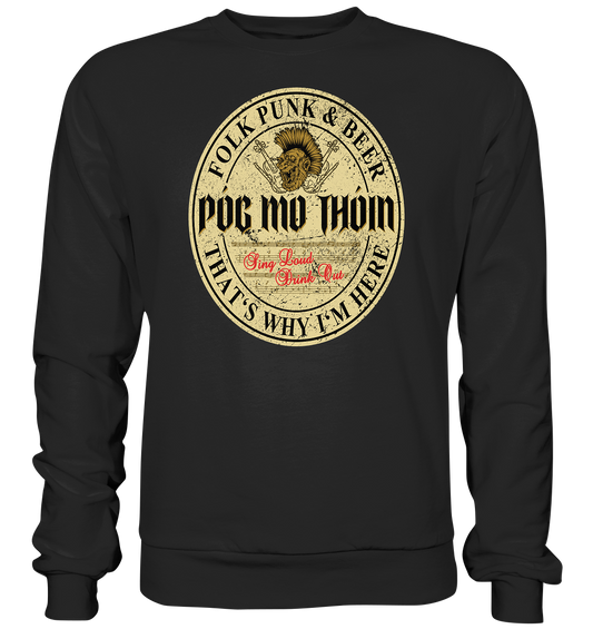 Póg Mo Thóin Streetwear "Folk Punk & Beer" - Basic Sweatshirt
