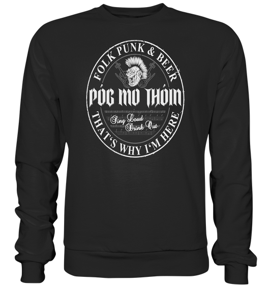 Póg Mo Thóin Streetwear "Folk Punk & Beer" - Basic Sweatshirt
