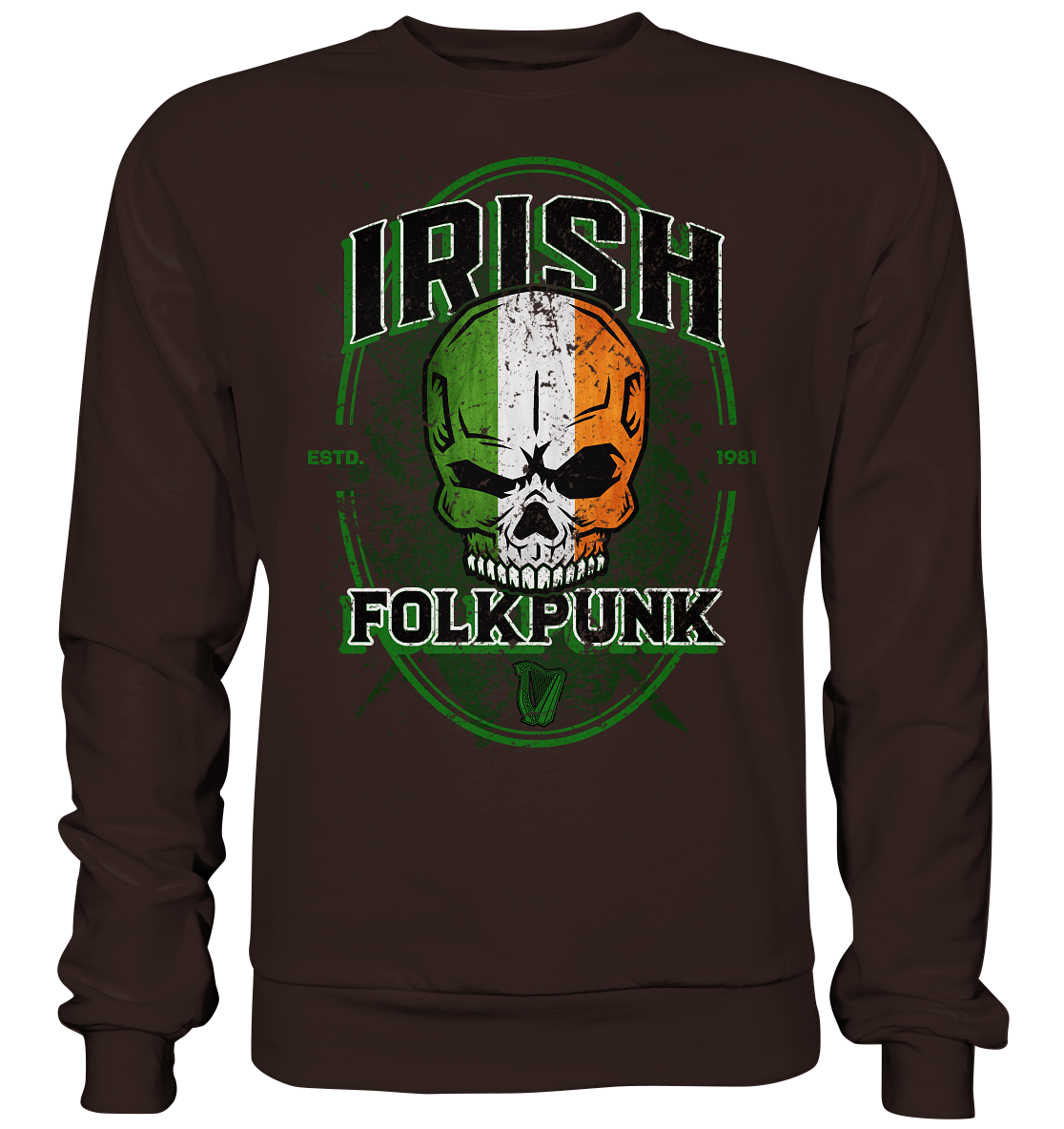 Irish Folkpunk "Skull" - Basic Sweatshirt