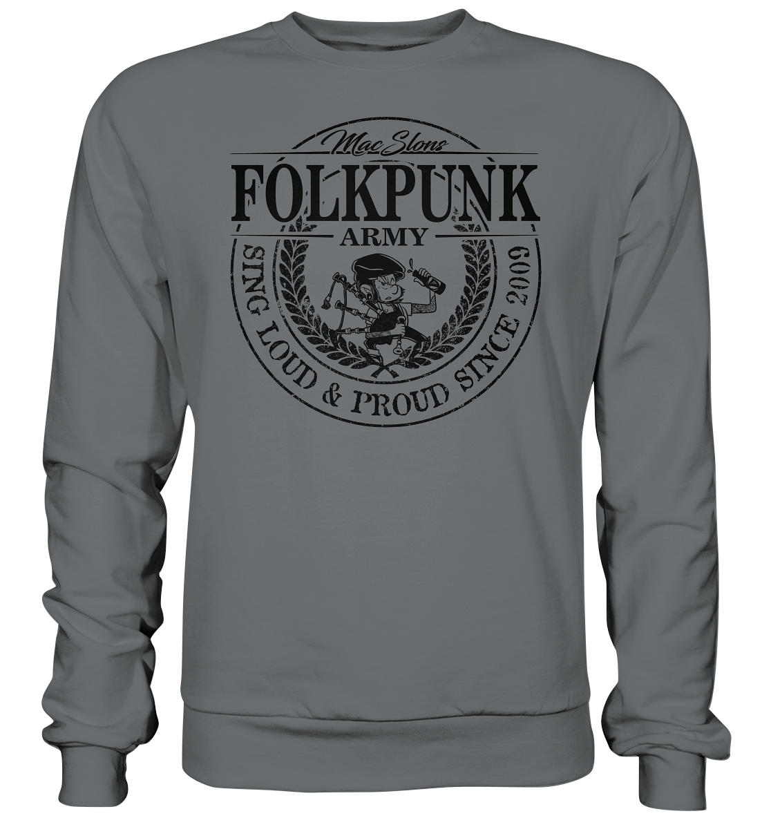 MacSlon's "Folkpunk Army" - Basic Sweatshirt