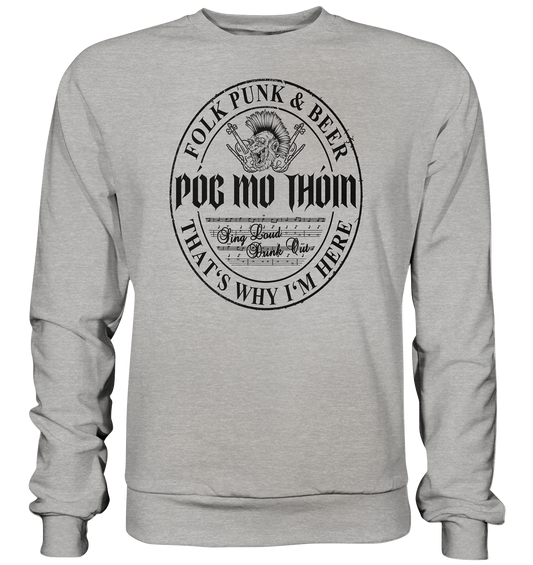 Póg Mo Thóin Streetwear "Folk Punk & Beer" - Basic Sweatshirt