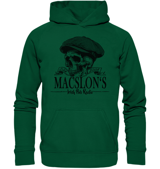 MacSlon's Irish Pub Radio "Estd. 2009 / Flatcap-Skull II" - Basic Unisex Hoodie