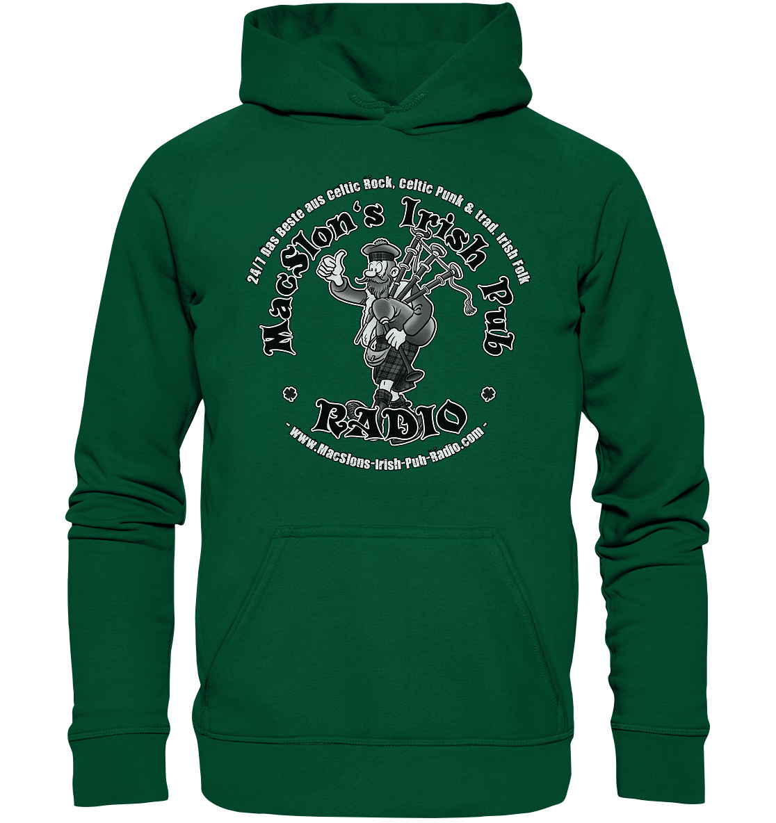 MacSlon's Radio "24/7 - Scotsman Logo" - Basic Unisex Hoodie