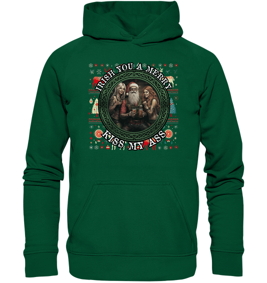 Irish You A Merry... "Santa, Girls & Beer "  - Basic Unisex Hoodie