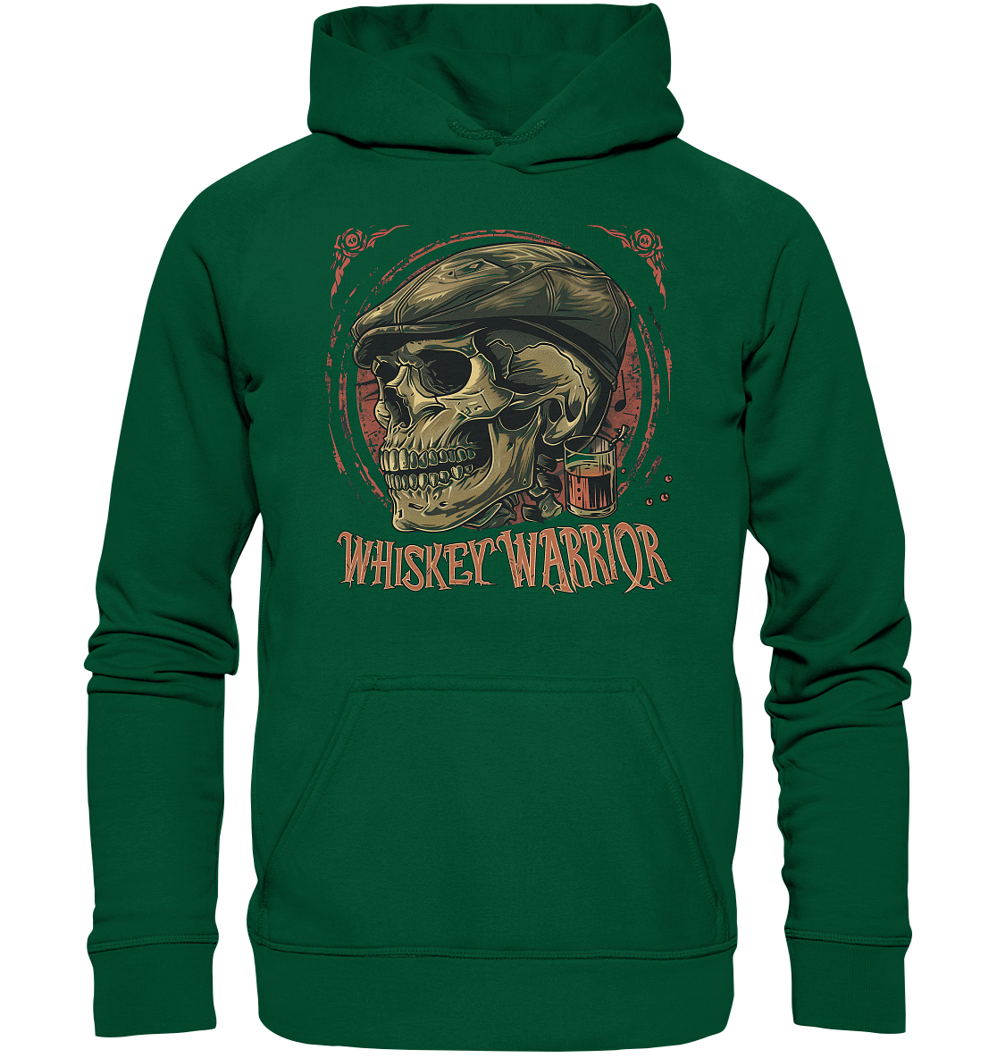 Whiskey Warrior "Flatcap-Skull I"  - Basic Unisex Hoodie