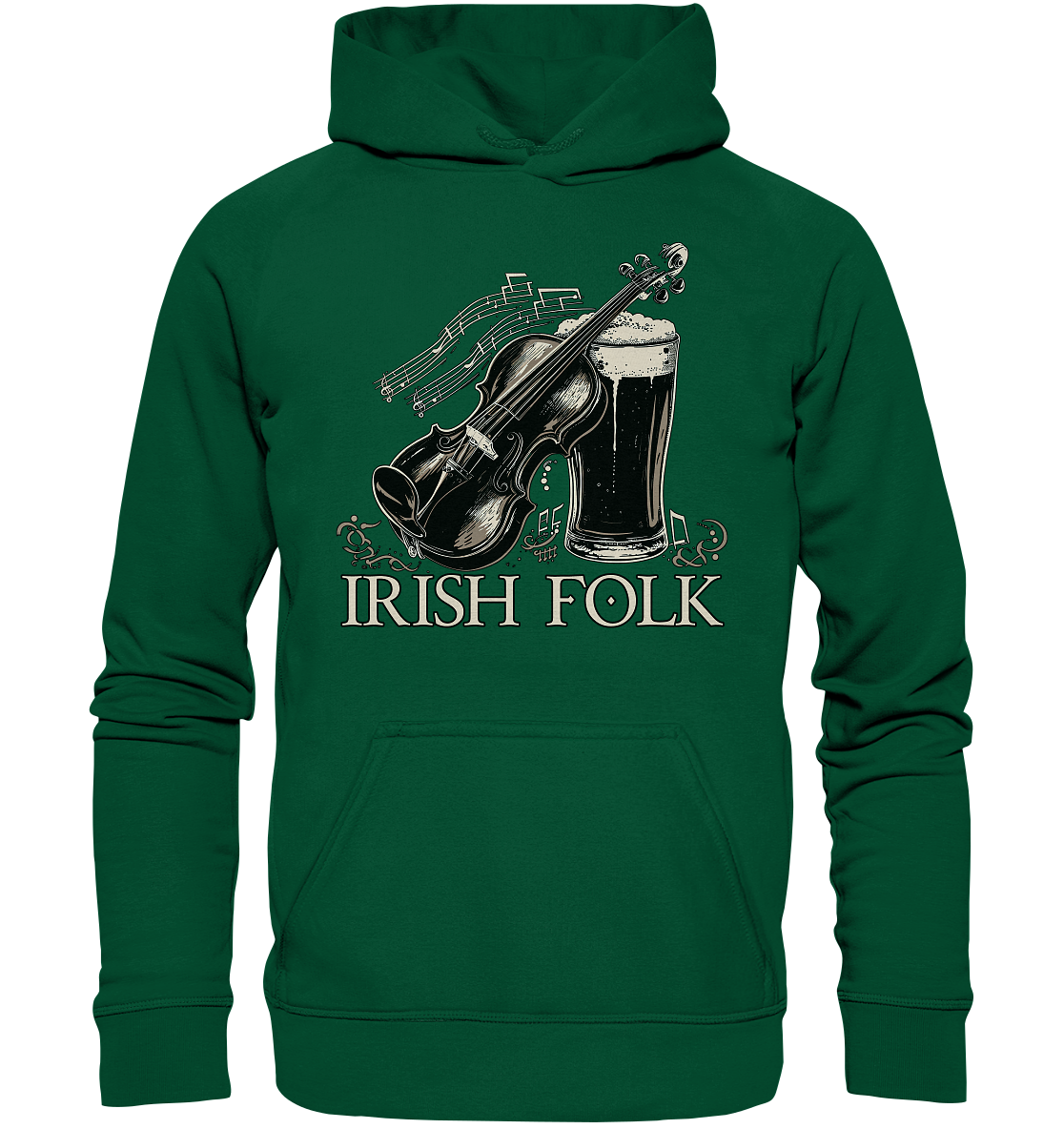 Irish Folk "Pint & Violin" - Basic Unisex Hoodie