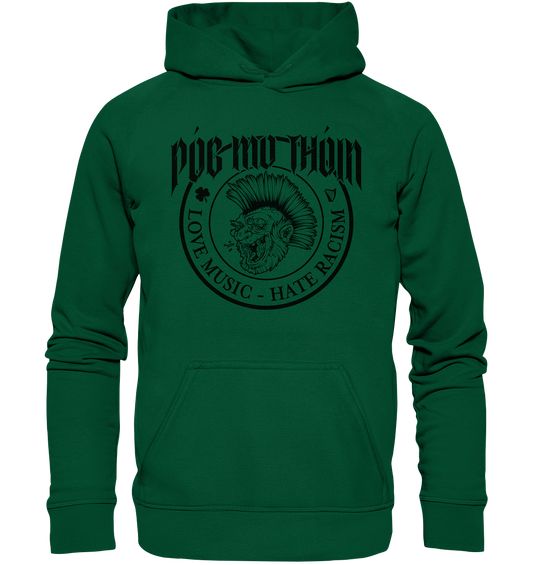 Póg Mo Thóin Streetwear "Love Music - Hate Racism" - Basic Unisex Hoodie