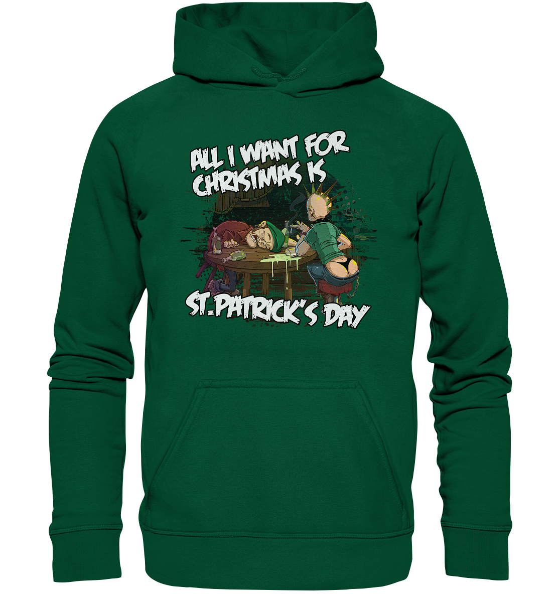 All I Want For Christmas is "St.Patrick's Day" - Basic Unisex Hoodie