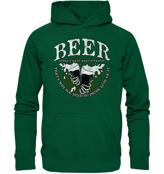 Beer "Doesn't Have Many Vitamins" - Basic Unisex Hoodie