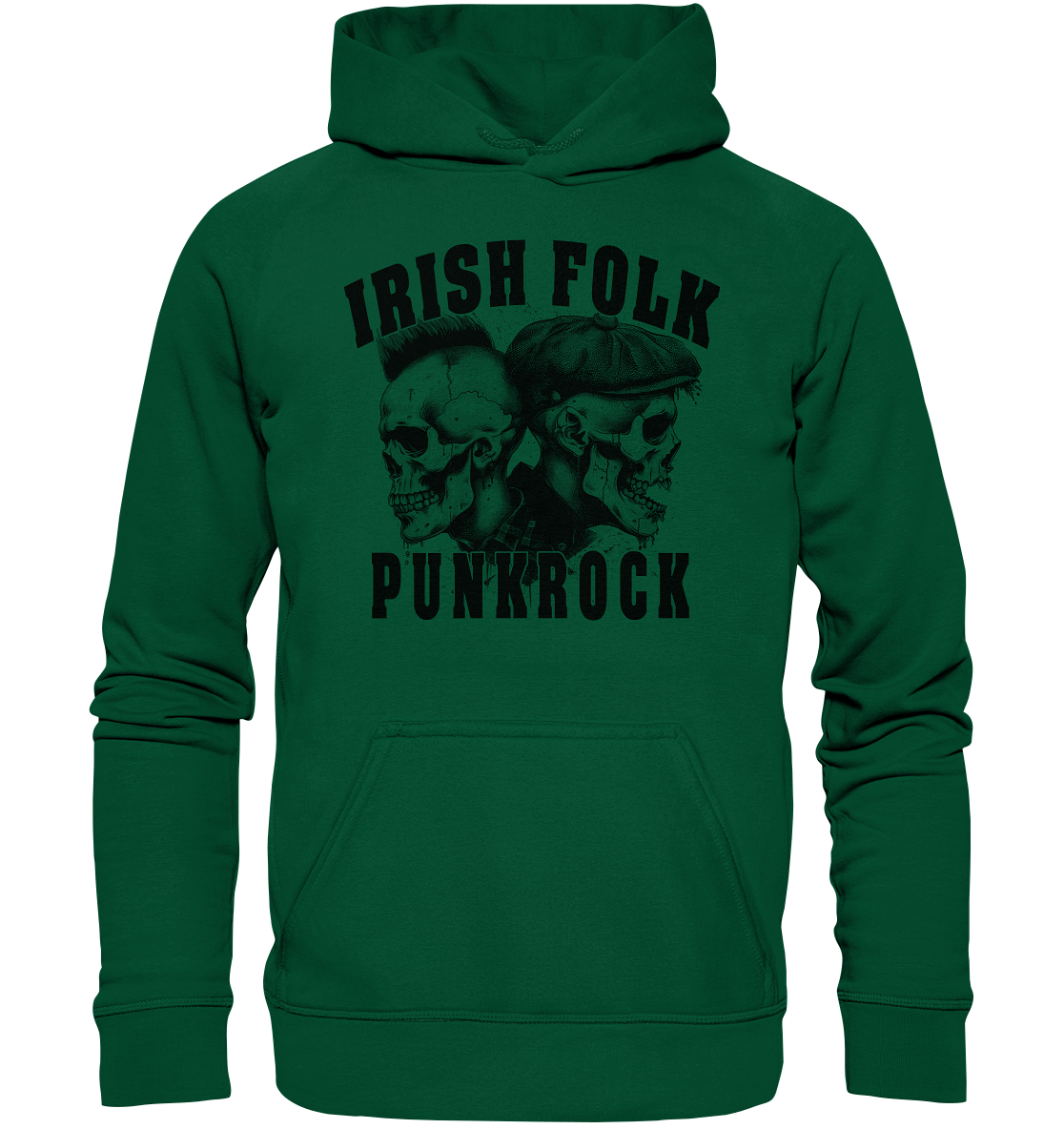 Irish Folk "Punkrock / Skulls" - Basic Unisex Hoodie