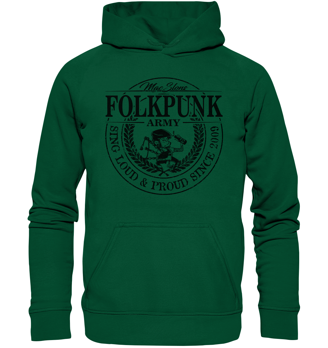 MacSlon's "Folkpunk Army" - Basic Unisex Hoodie