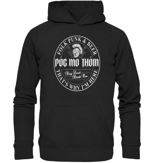 Póg Mo Thóin Streetwear "Folk Punk & Beer" - Basic Unisex Hoodie