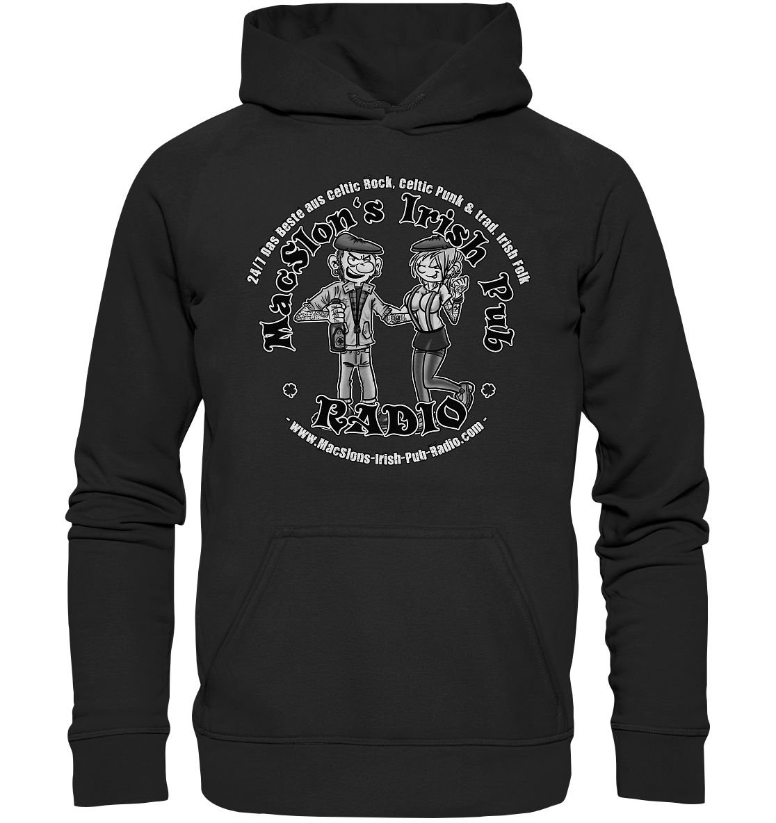 MacSlon's Radio "24/7 - Punk Couple" - Basic Unisex Hoodie