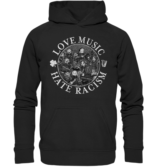Love Music - Hate Racism "Irish Pub" - Basic Unisex Hoodie