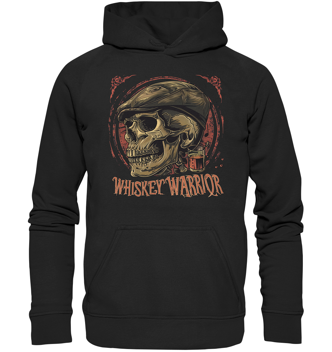 Whiskey Warrior "Flatcap-Skull I"  - Basic Unisex Hoodie