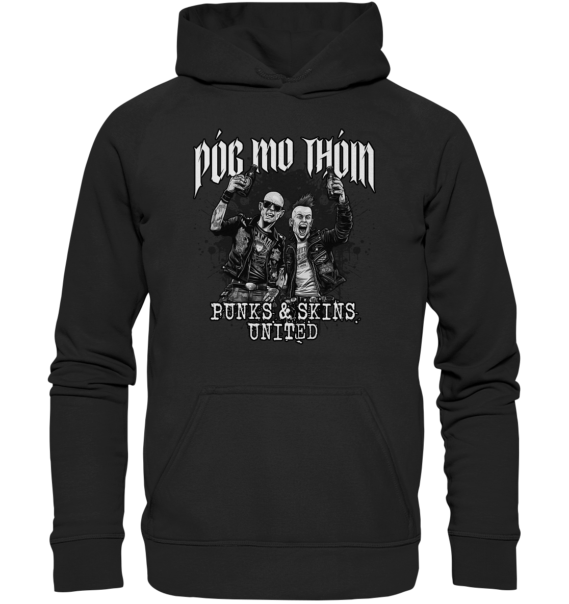 Póg Mo Thóin Streetwear "Punks & Skins United II" - Basic Unisex Hoodie