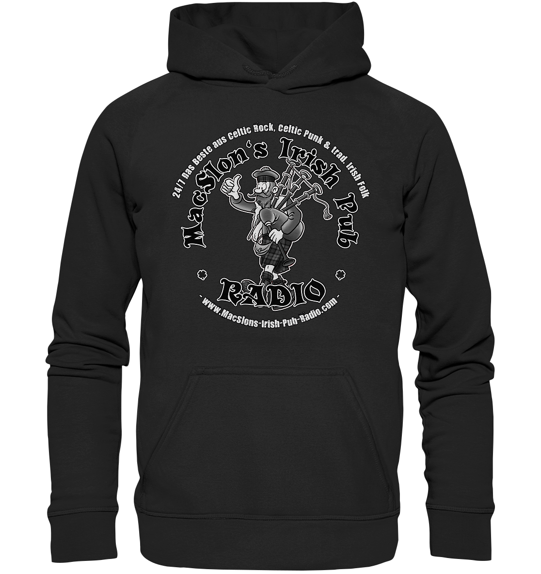 MacSlon's Radio "24/7 - Scotsman Logo" - Basic Unisex Hoodie