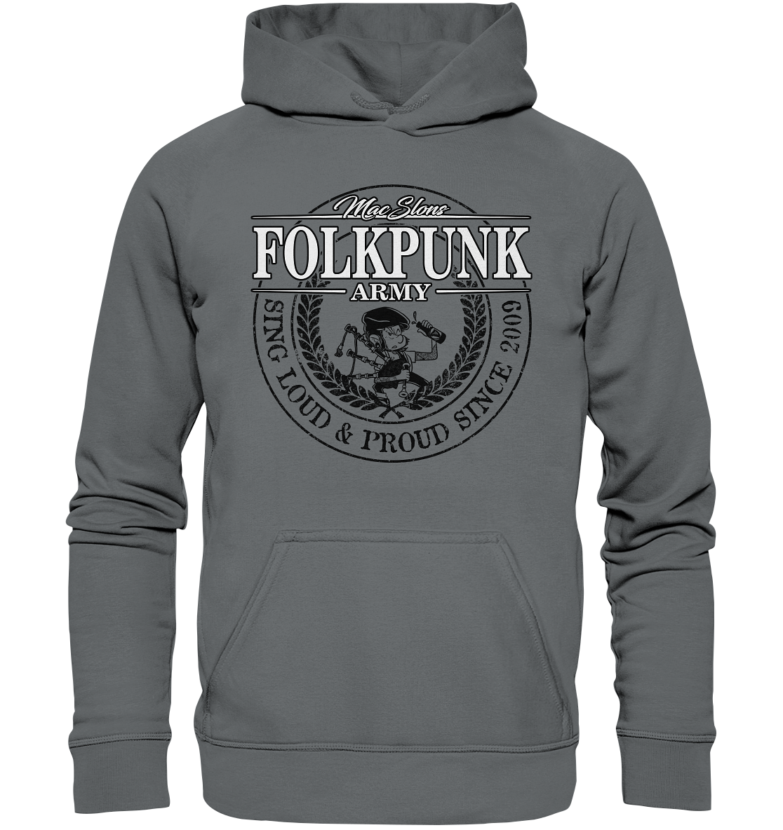 MacSlon's "Folkpunk Army" - Basic Unisex Hoodie