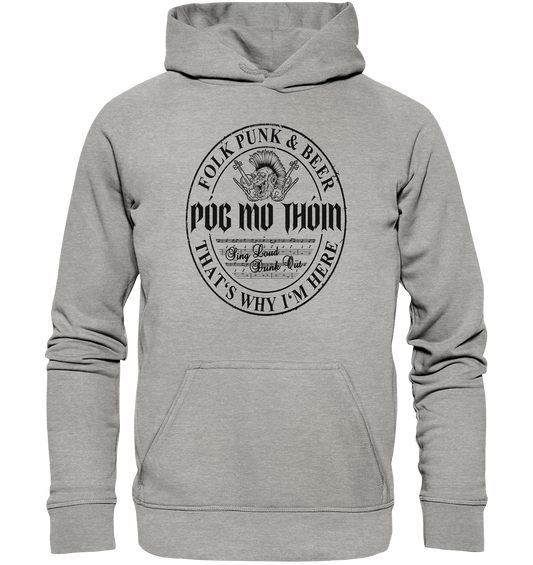 Póg Mo Thóin Streetwear "Folk Punk & Beer" - Basic Unisex Hoodie